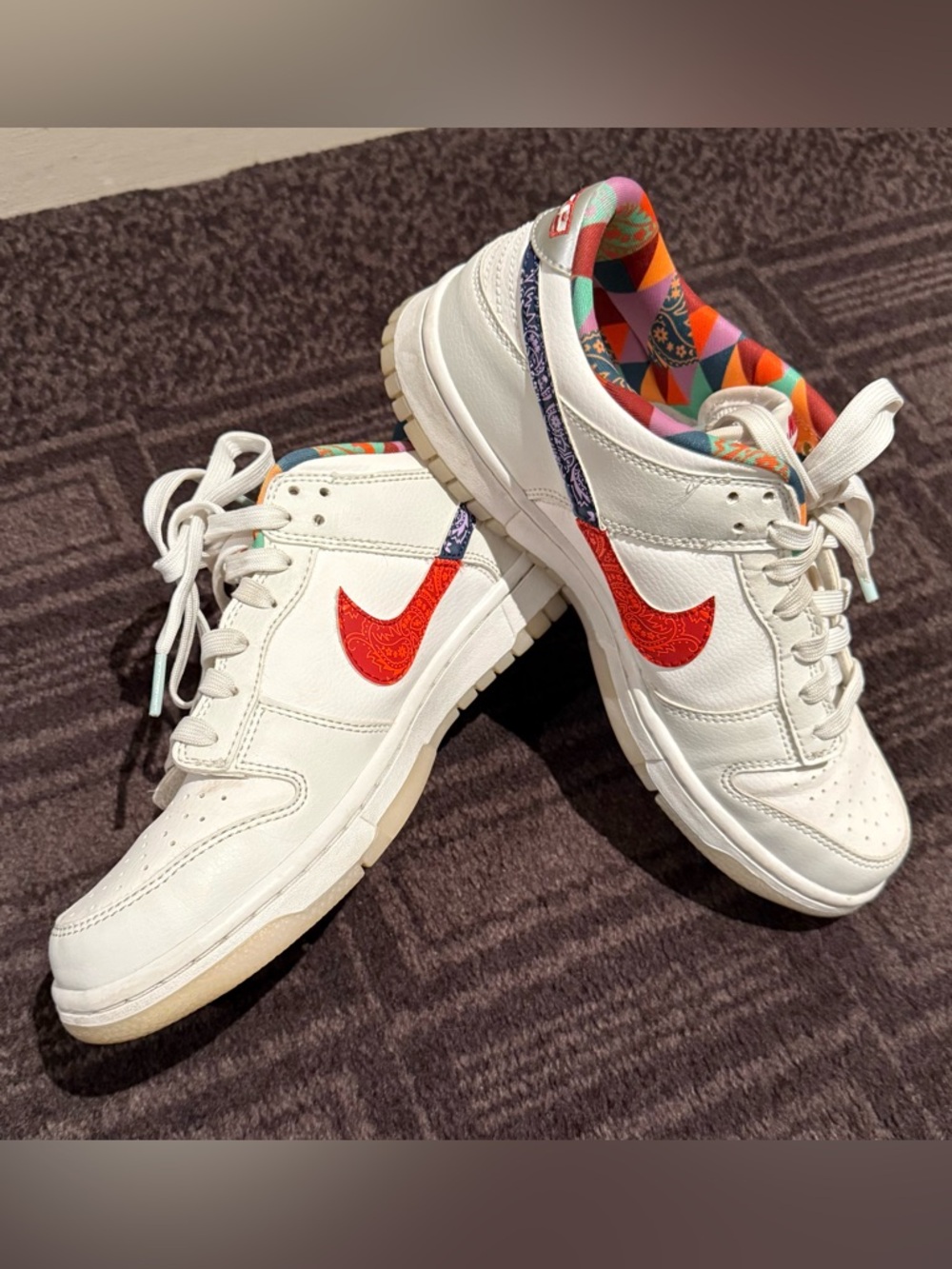Nike Dunk Low White Multi-color Paisley (GS)